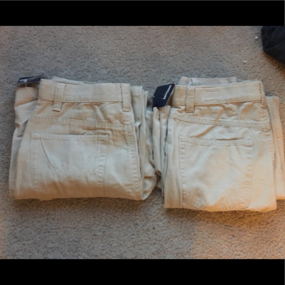 Two pairs of basic edition tan jeans!